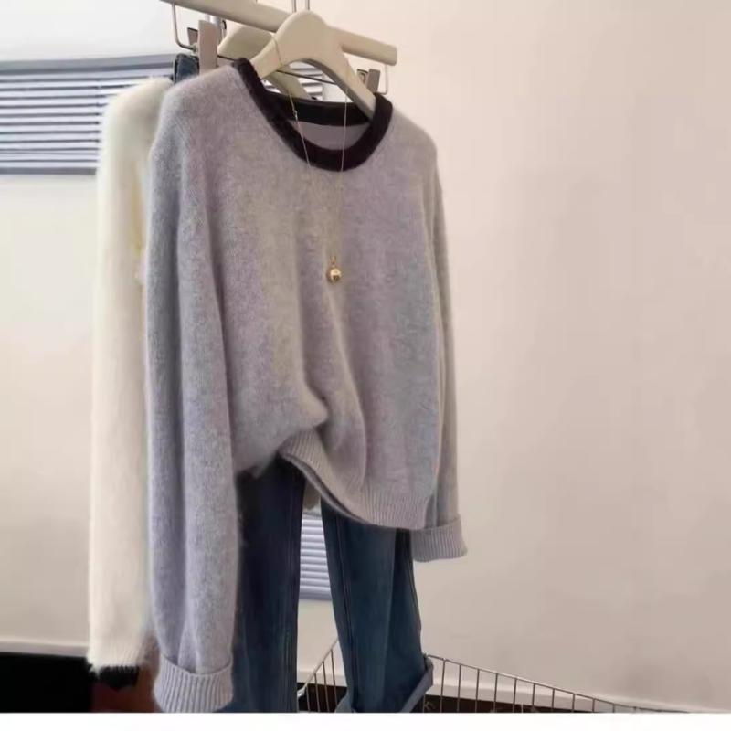 秋冬 レディース 朦々たる カシミール 編み物スウェーター 労働者の一団素っ首 うつり変わり 絨毛 肌付き トップス 生あたたかい 花の冠yd ニットトップス