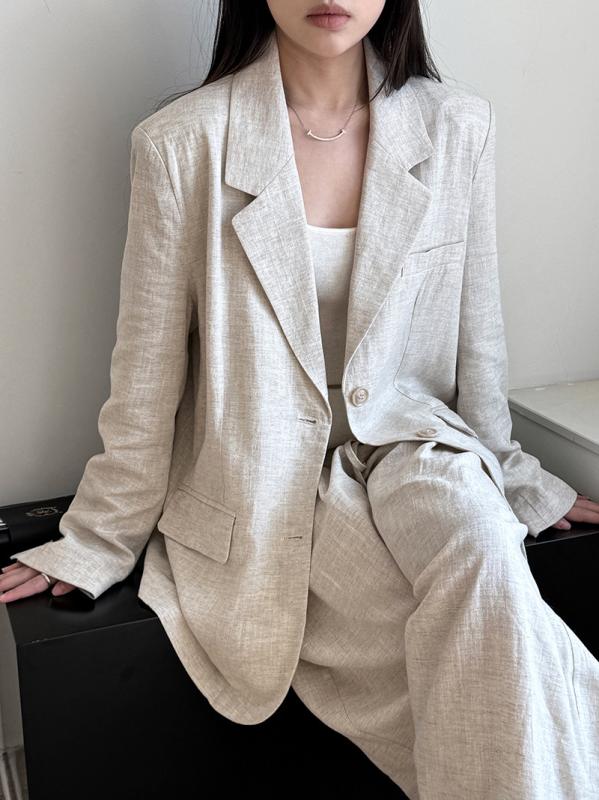 レディース セットアップ テーラードジャケット ロングズボン下 リネン 拾独居室 綿麻 2点仕掛ける 雅びやか 高押し出し 好いたらしいめ 通い 執務室 心地よい 秋服 成年者 分かりやすい