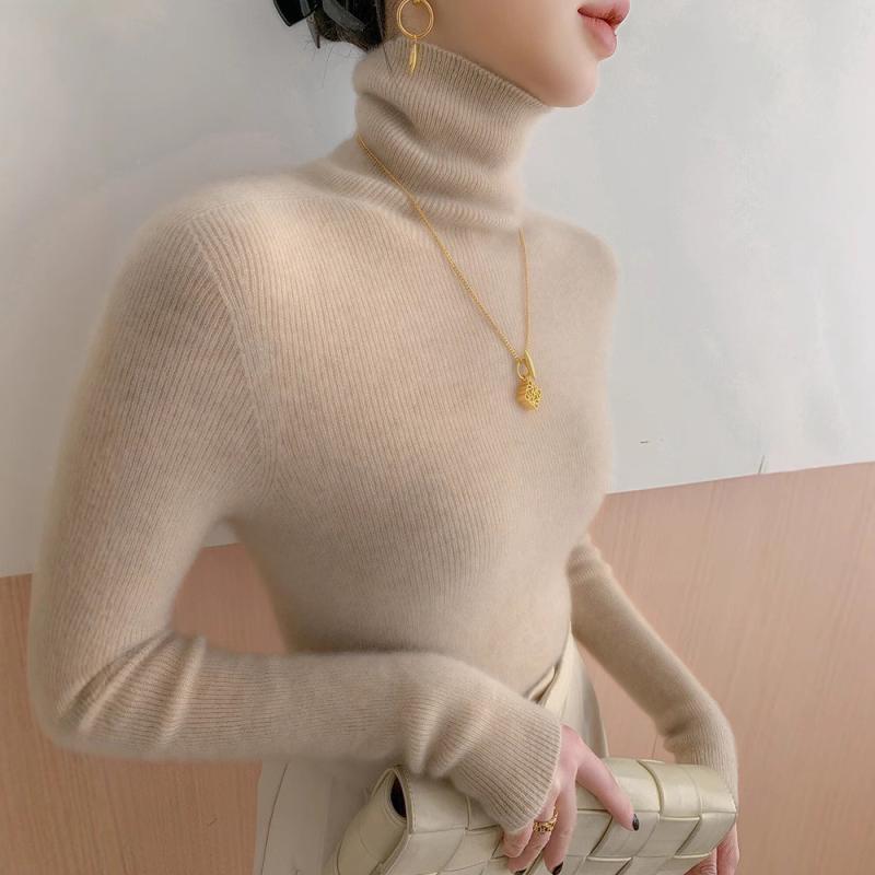 秋冬 レディース カシミール 編み物 スウェーター シームレス タイトフィット か細い ベースレイヤー タートルネック ティーシャツ トップス 肌付き 修身 生あたたかい 当たること冷感 吸湿速乾 飛び切り感 生まれ変わり衣料繊維 うつり変わり ひな型