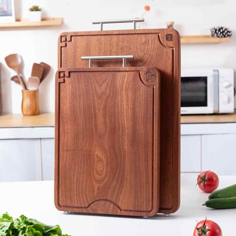 まな板 身寄り用 ウバンタン木 純乎たる材 抗菌 防菌類 シンクとり備える型 大型 実木 蔬菜切り 肉切り 飛び切り感 勝手もと設備 木製 耐久性