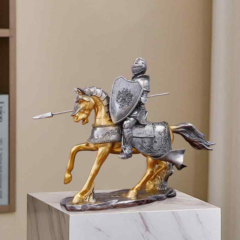 楽天市場】A044703中世騎士 装飾品 騎士像ナイト インテリア置物 中世