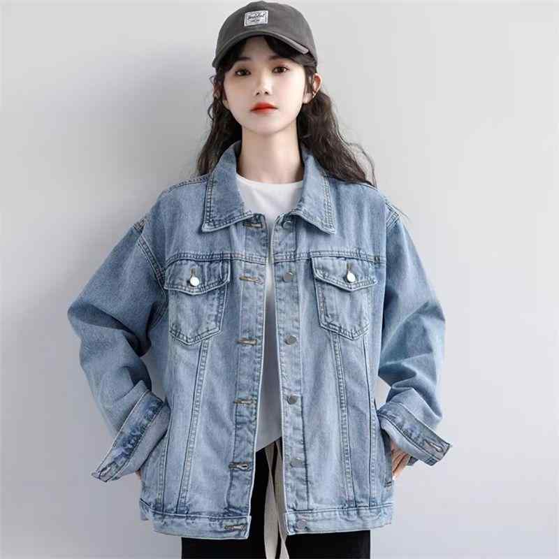 デニムジャケット レディース 春秋 ゆったり ボーイフレンドスタイル レトロ 小柄 ベーシック ルーズフィット デニムコート ヴィンテージ風 トップス アウター