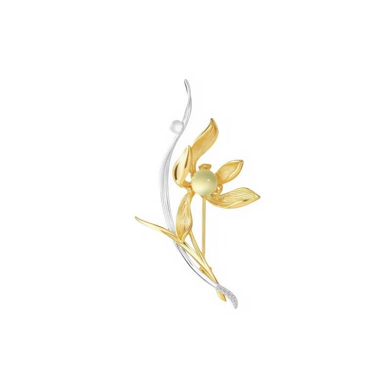 ブローチ レディース 蘭花モチーフ 高級感 ファッション 胸花 アクセサリー 華やか 装飾 女性用 ピン 付け所 コサージュ 花柄 デコレーション スタイリッシュ 洗練 デザイン 日常使い コーディネート