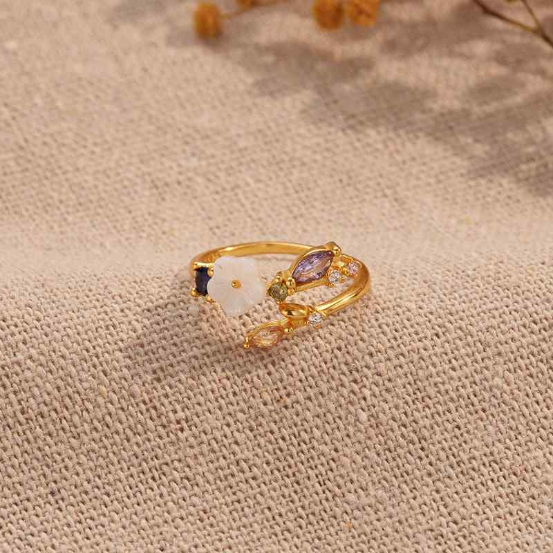 {"result":"レディース 指輪 純銀 ジルコニア 花モチーフ 貝母 かわいい オープニング 汎用 ハンドアクセサリー シンプル デイリー コーディネート ギフト ジュエリー アクセサリー ファッション アイテム 女性用 華奢 デザイン 輝き 装(x2)