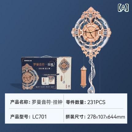 立体考えもの 飾りつけ時辰儀 欧風レトロ 音符画題 ロマンチックデザイン 手作りDIY 精神的な統合ひな形 室内装飾雑貨(x3)