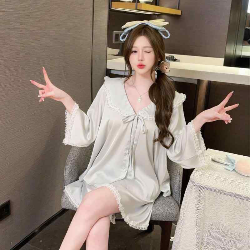 レディース 春夏 接触冷感 ルームウェア セット かわいい プリンセス風 高級感 短袖 外出可能