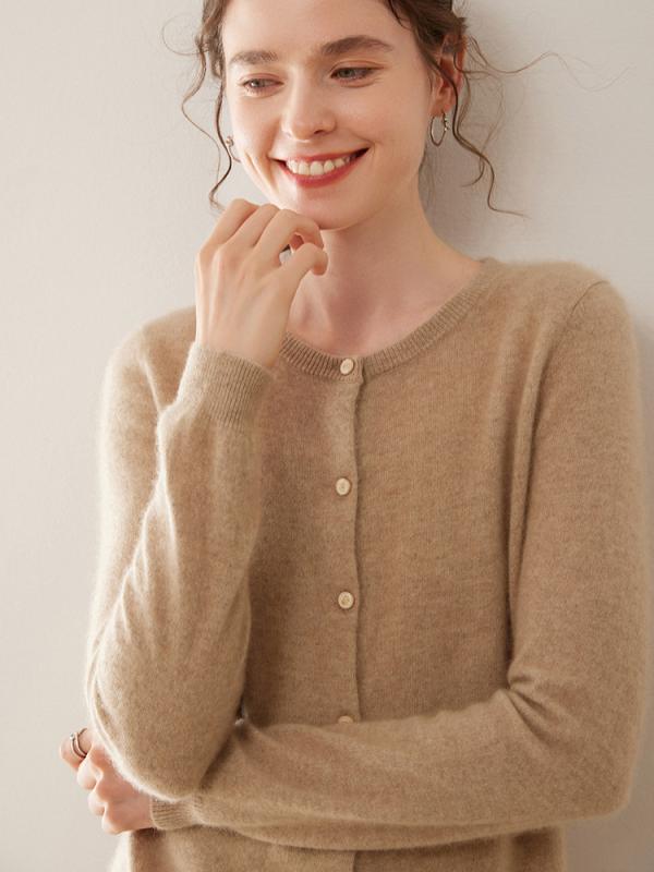 レディース 絨毛 ジレー 薄っぺら ゆったり 編み物 スウェーター 単色 正肩 アウター 厚地の外套