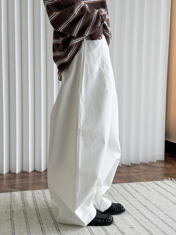 レディース ワイドパンツ ハイウエスト ゆったり 細見え ロング丈 シンプル ストリート 体型カバー 楽ちん きれいめ 脚長効果 大人カジュアル 春|くらしのセロネ