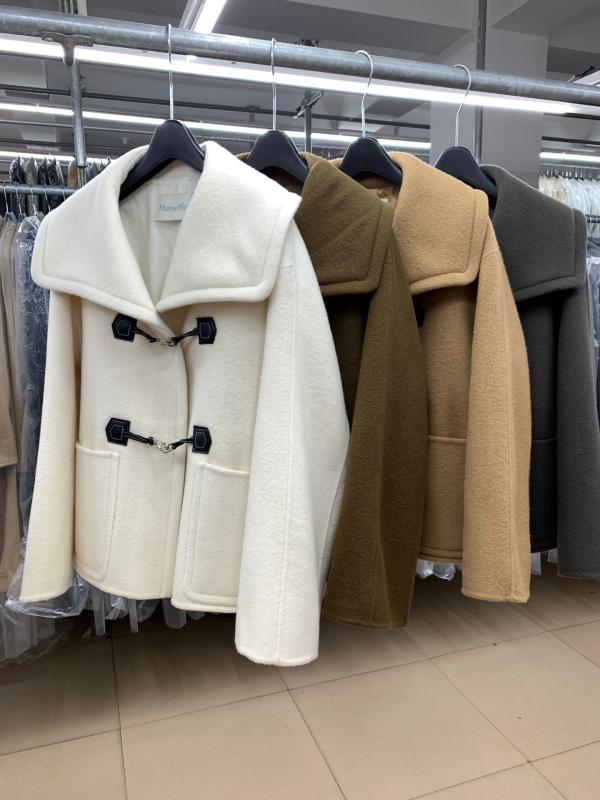 レディース コート ウール カシミヤ ダブルフェイス ショート丈 ブークレ テディ ループ 厚手 トラッド 高見え 上品 暖かい 防寒 秋冬