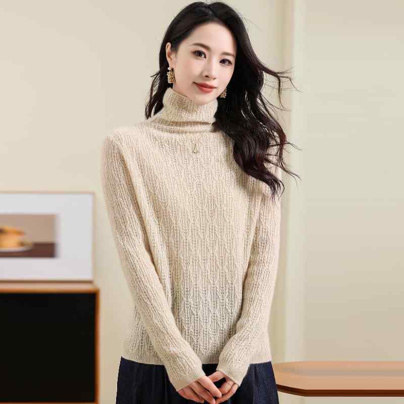 レディース ニット セーター カシミヤ100% タートルネック プルオーバー 暖かい 保温 上品 高見え きれいめ 通勤 普段使い インナー 秋冬 シンプル 無地｜くらしのセロネ