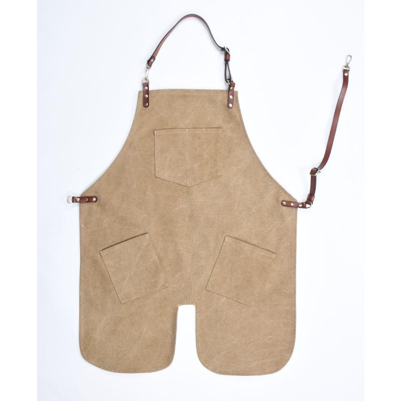 男女兼用 エプロン 帆布 裾スリット入り カフェ 飲食店 レストラン ホール 接客 制服 花屋 ガーデニング 画家 アトリエ ネットカフェ 作業用 ワークウェア おしゃれ シンプル 丈夫 動きやすい ロング丈 無地(x10)