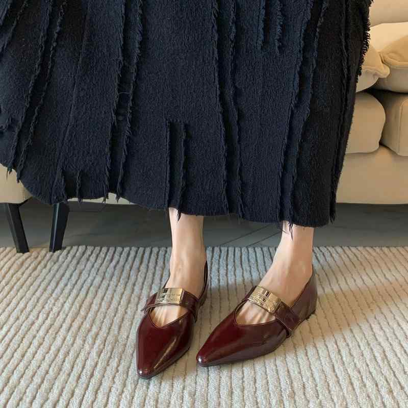レディース メリージェーン パンプス ストラップ ローヒール フラットシューズ ぺたんこ レトロ フレンチ 上品 大人可愛い 楽ちん 疲れにくい 歩きやすい きれいめ カジュアル オフィス 通勤 通学 レッド 赤 春 春夏