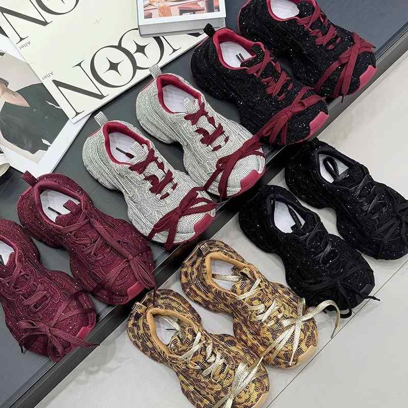 レディース スニーカー ダッドシューズ 厚底 身の丈繰り上げる 酸化ジルコニウム 伝達ルート石ころ ビジュー キラキラ グリッター 脚長成り行き 高見せかけ 心地よい 歳月