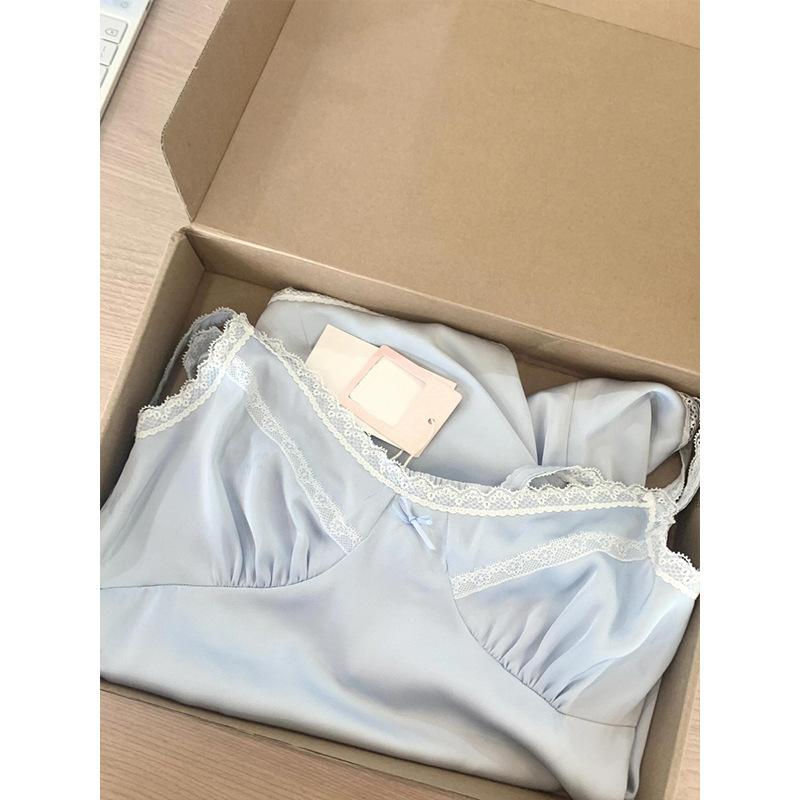レディース ワンピース ネグリジェ キャミソール 接触冷感 レース フリル ショート丈 セクシー 大人可愛い フェミニン ルームウェア パジャマ 部屋着 楽ちん 涼しい 夏 夏用