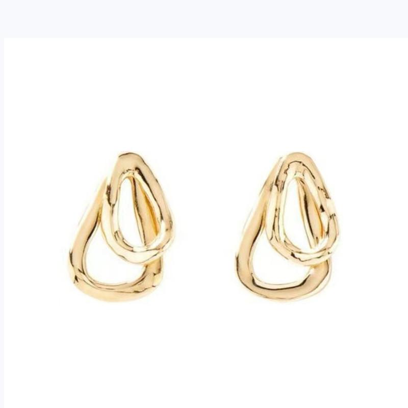 レディース ピアス シルバーコーティング 多重リング レイヤード インポート風 大ぶり 上品 トレンド アクセサリー クリスマス ギフト プレゼント シルバー