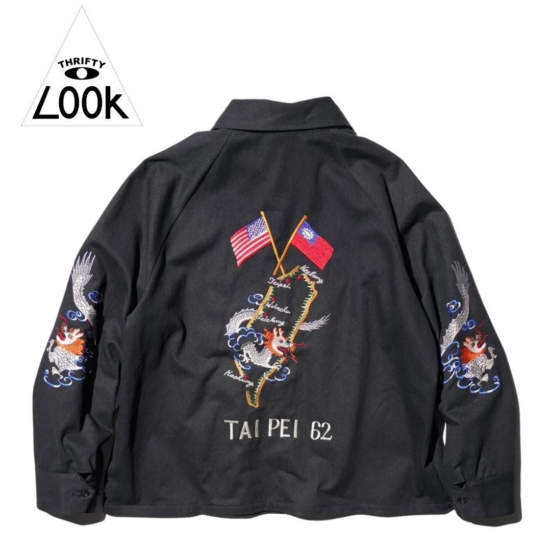 【THRIFTY LOOK / スリフティールック】SOUVENIR TAIPEI 62 JACKET -COTTON TWILL- スーベニアジャケット メンズ レディース コットン ツイル 刺繍 台湾 台北刺繍