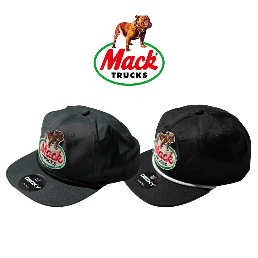 【 MACK TRUCKS / マック・トラックス 】CLASSIC ROPE 5PANEL CAP メンズ ワーク トラッカー キャップ メンズ ロゴ ワッペン 刺繍 アメリカンワーク ブルドッグ レトロ