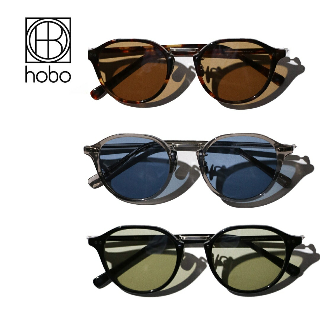 KANEKO OPTICAL 金子眼鏡 hoboメガネ サングラス ブラック HOBO×KANEKO OPTICAL 職人技が作り出す上質な一品。 | 1989