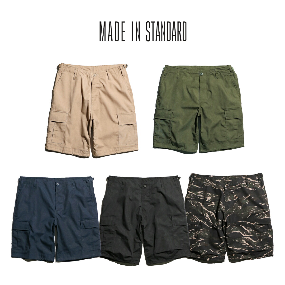 【MADE IN STANDARD / メイドインスタンダード】 US ARMY BDU SHORTS カーゴ ショート パンツ コンバット ミリタリー