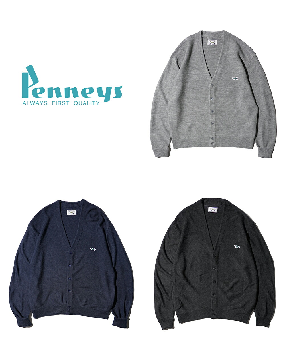【PENNEY'S / ペニーズ】 THE FOX ONE-POINT 80S CARDIGAN カーディガン メンズ アクリル シャギー加工 80S 9,075円