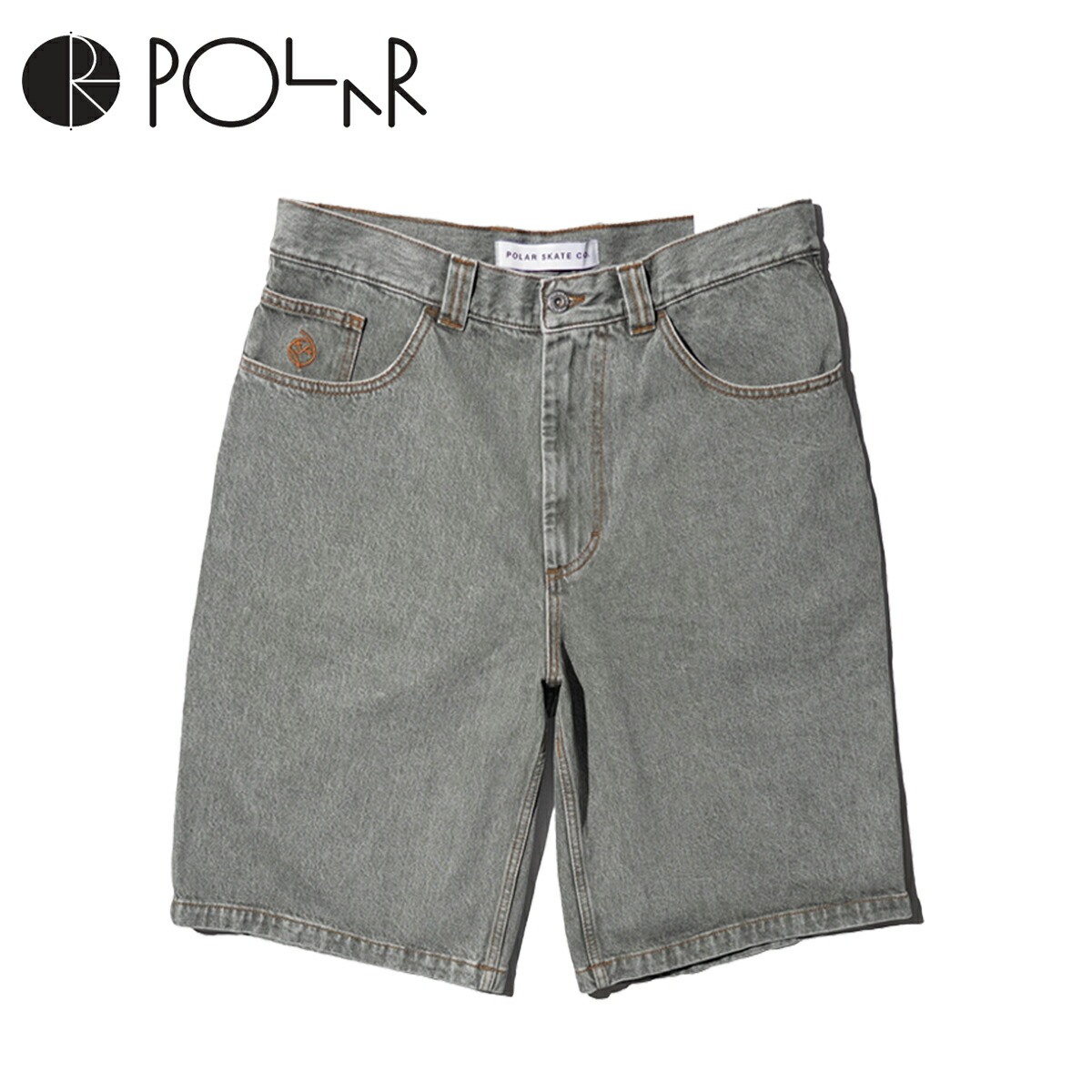 【旧ロゴ】polar skate co デニムハーフパンツ BIGBOY POLAR SKATE CO BIG BOY SHORTS ポーラー ビッグボーイ ショーツ
