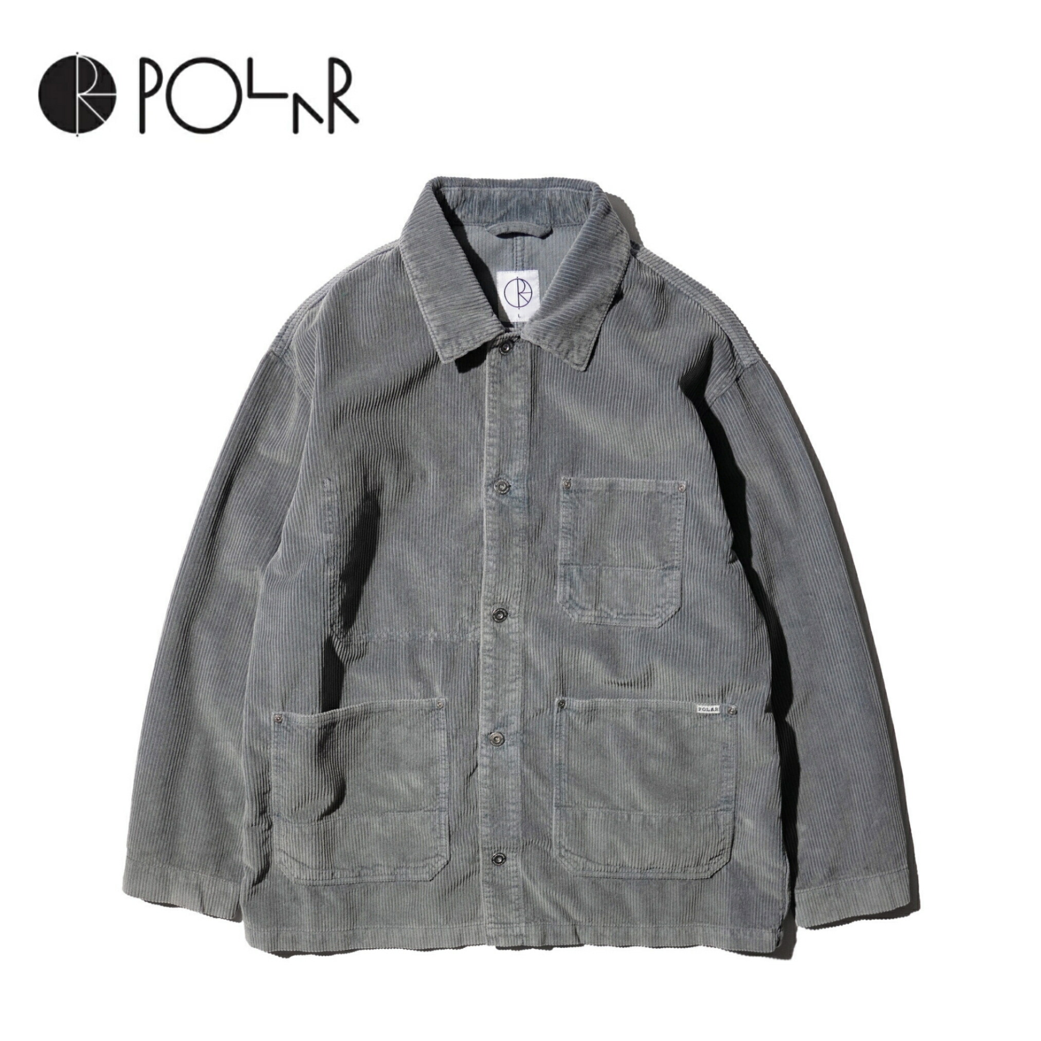 【Polar Skate Co. / ポーラースケートカンパニー】Ezra Jacket コーデュロイ カバーオール ジャケット メンズ レディース グレー