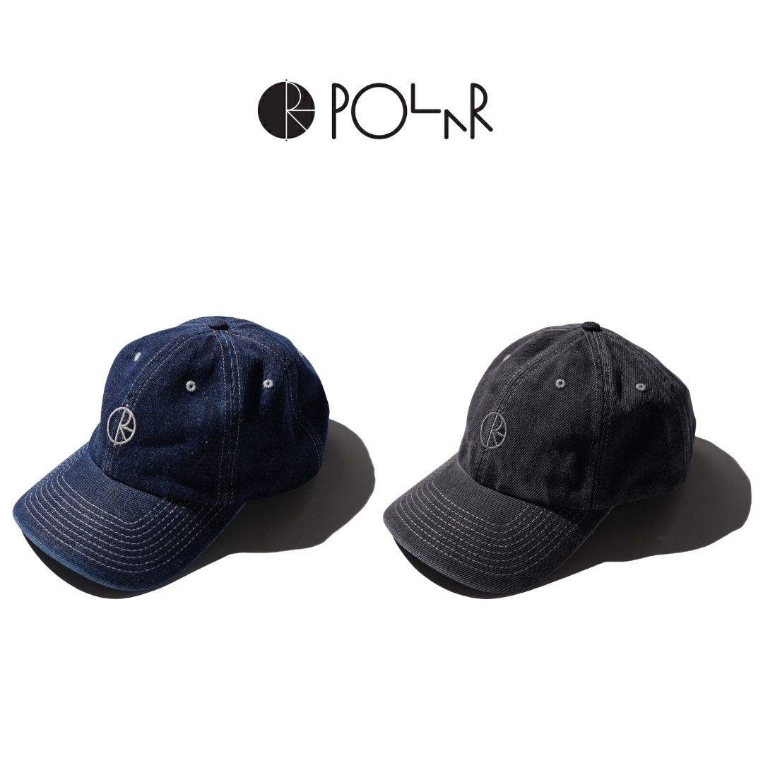【Polar Skate Co. / ポーラースケートカンパニー】Sai Cap | Denim　6パネルキャップ デニムキャップ ストーンウォッシュデニム ロゴ刺繍 ユニセックス