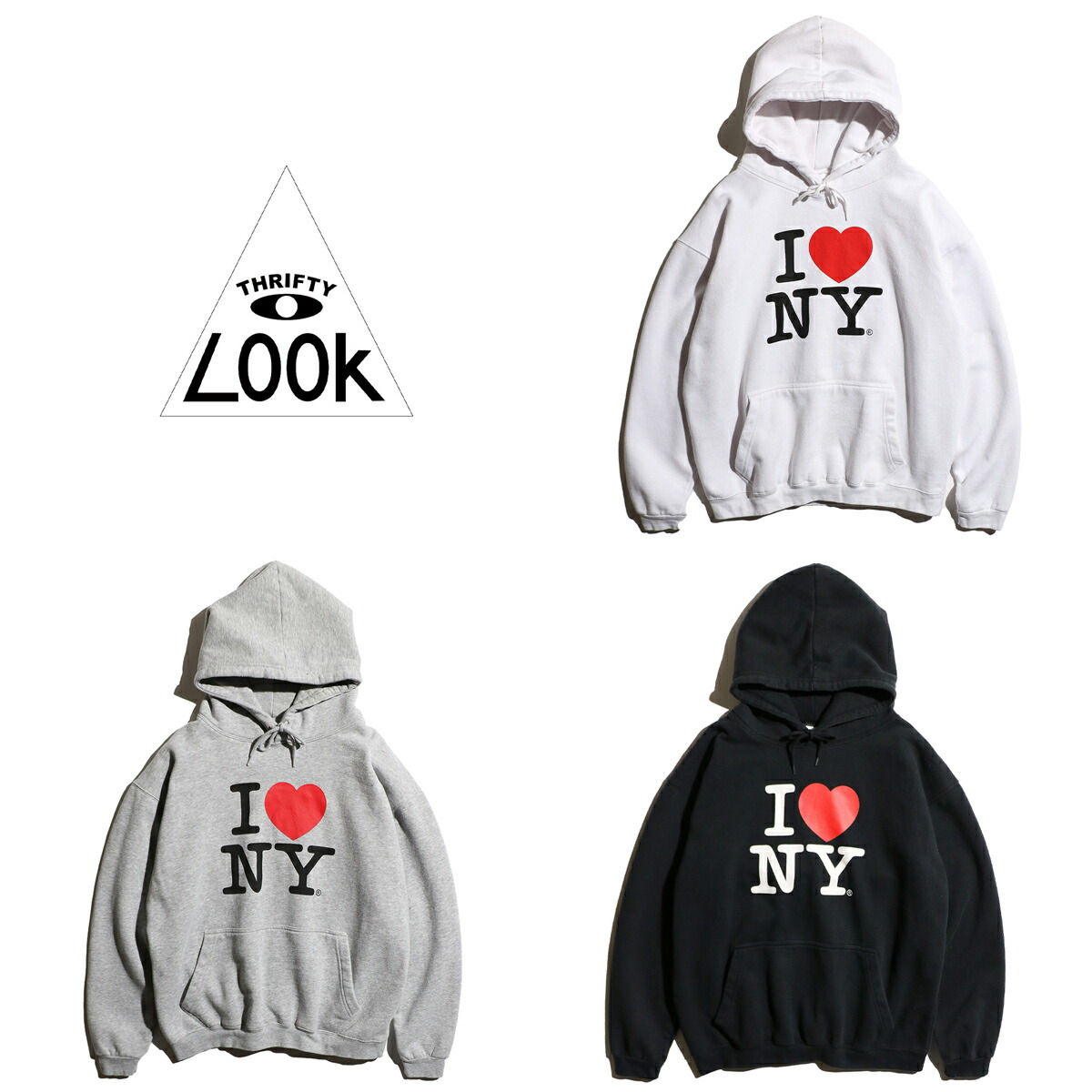楽天市場】【THRIFTY LOOK / スリフティールック】 I LOVE NY HOODIE