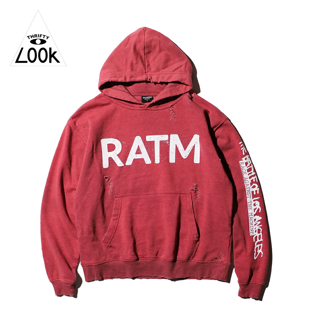 【THRIFTY LOOK / スリフティールック】WORN-OUT BAND HOODIE \
