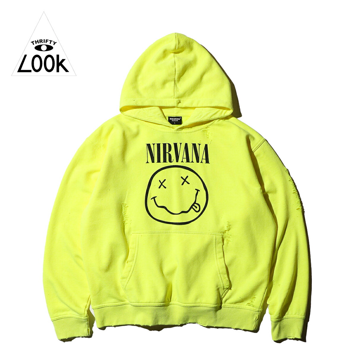 【THRIFTY LOOK / スリフティールック】WORN-OUT BAND HOODIE \
