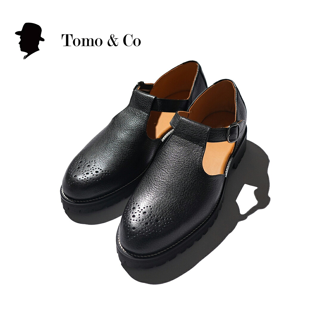 【Tomo \u0026 Co / トモアンドシーオー 】 CZECH GURKHA SANDAL (TMTK-S-0034) グルカシューズ なめし革 靴 メンズ BLACK 黒いこと VIBRAM ビブラムソール ミリタリー