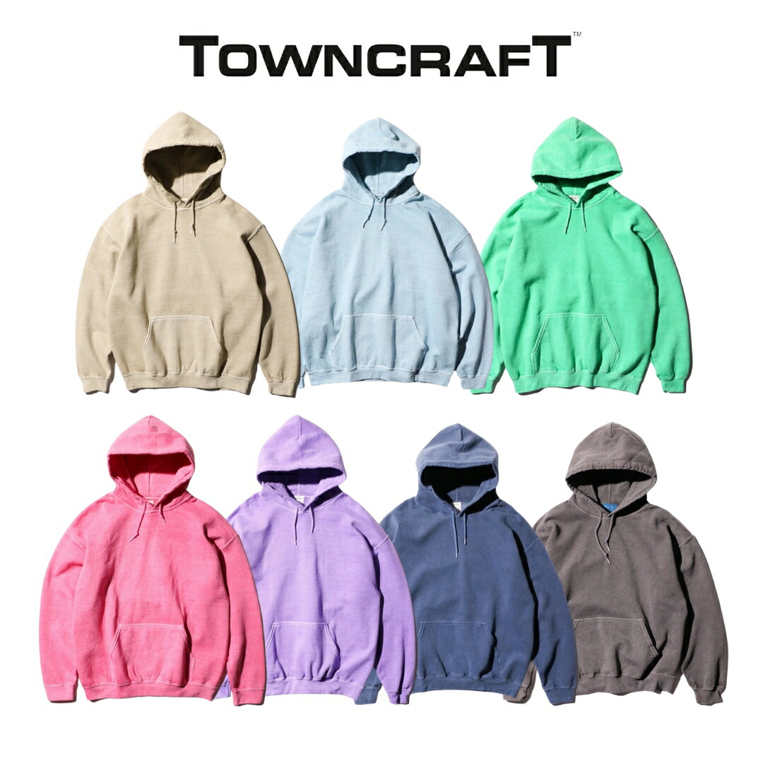 楽天市場】TOWNCRAFT / PIGMENT PULL HOODIE タウンクラフト 無地