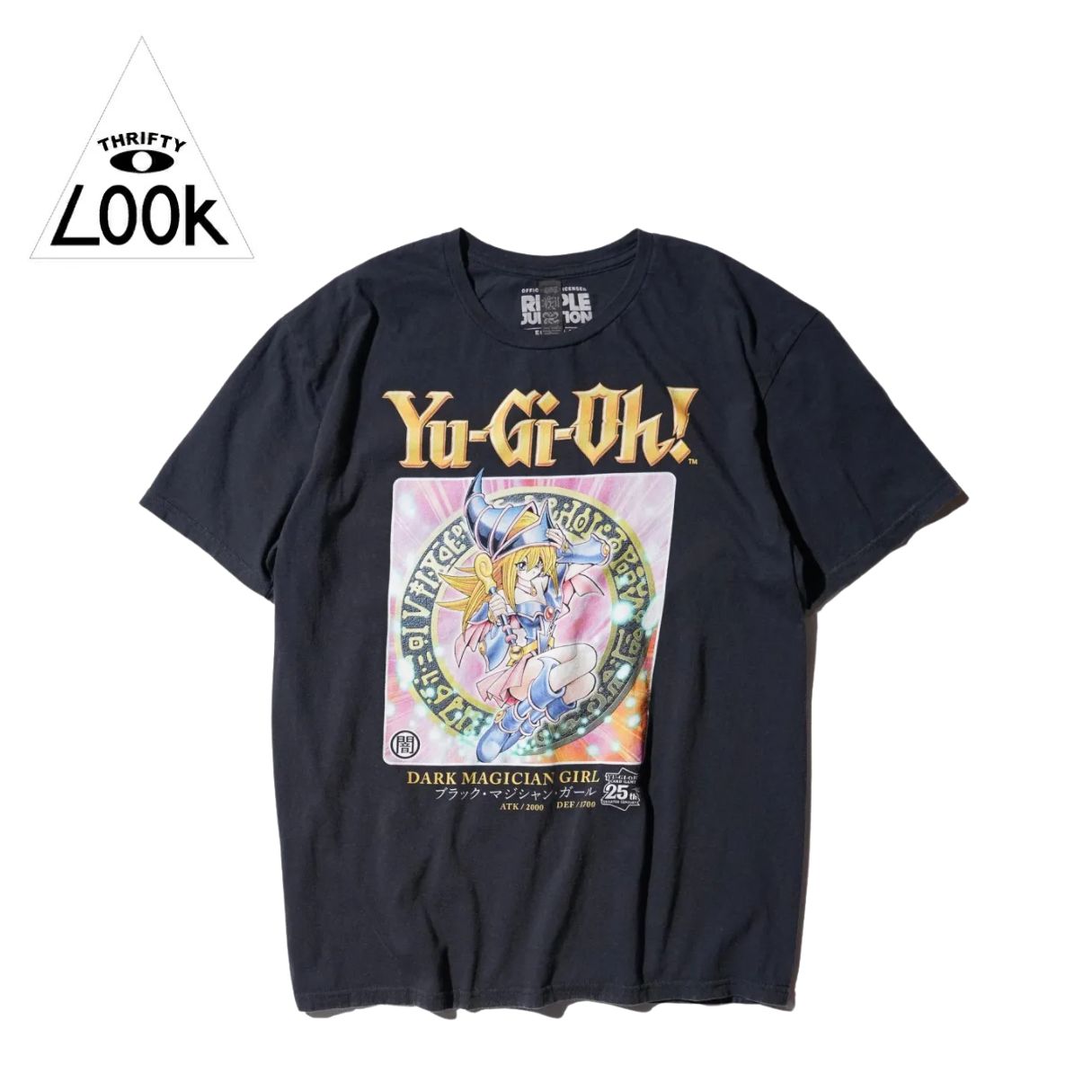 90s 当時物　遊戯王　ロンT アニメTシャツ　キャラクターTシャツ　フェード 90s 1996 遊戯王 三幻神 ロンT tシャツ 長袖 袖プリント L 相当