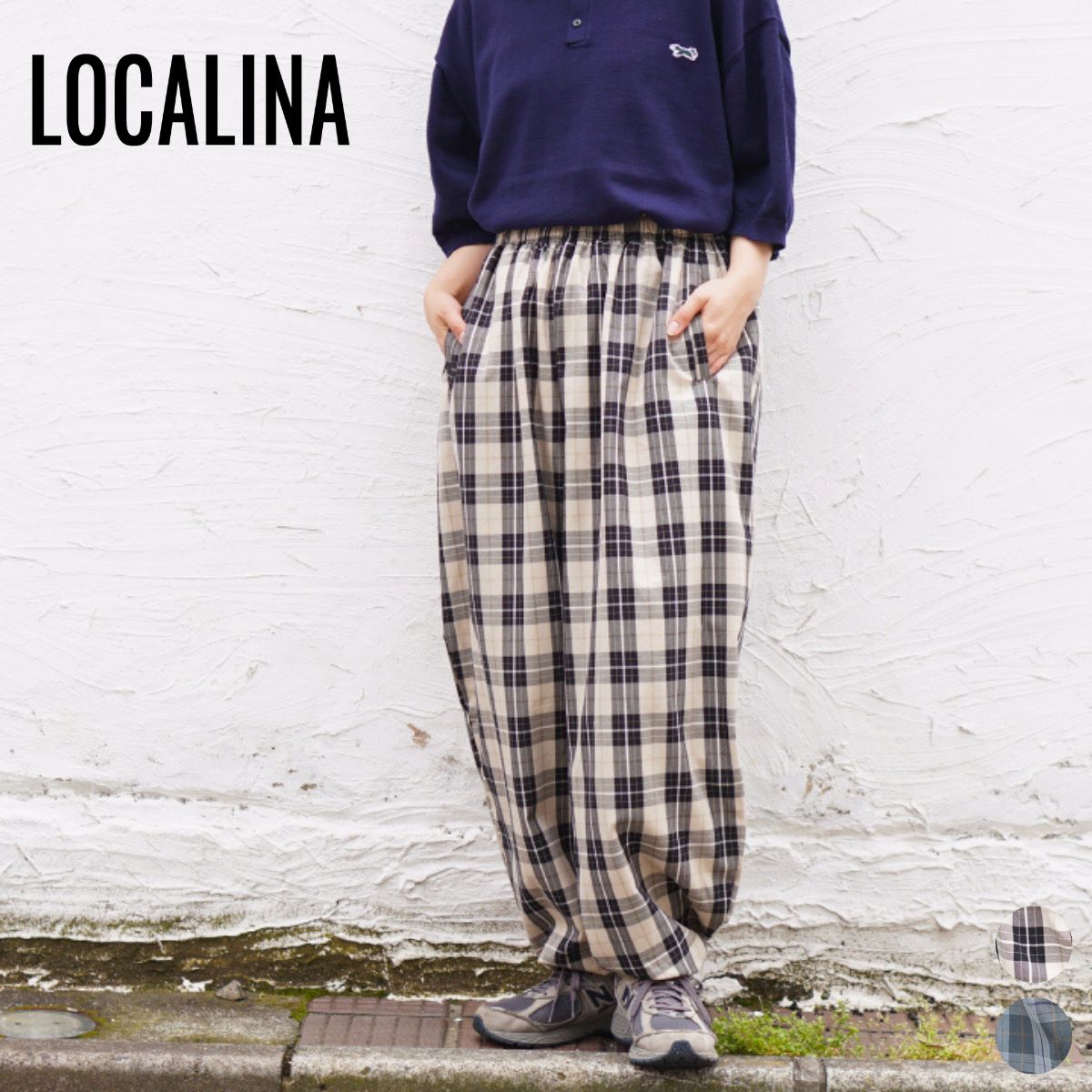 【楽天市場】LOCALINA / ロカリナ HOPPING CHECK PANTS MADE IN JAPAN ホッピングパンツ バルーン