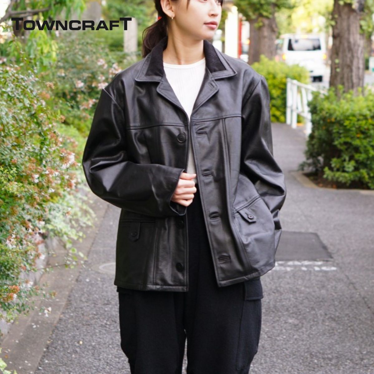 【本革】ポロ ラルフローレン レザージャケット 黒 XL カーコート 90s Ralph Lauren ラルフローレン レザージャケット カーコート