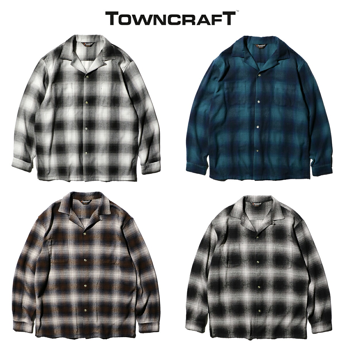 楽天市場】【TOWNCRAFT / タウンクラフト】60S LOOP COLLAR NEL