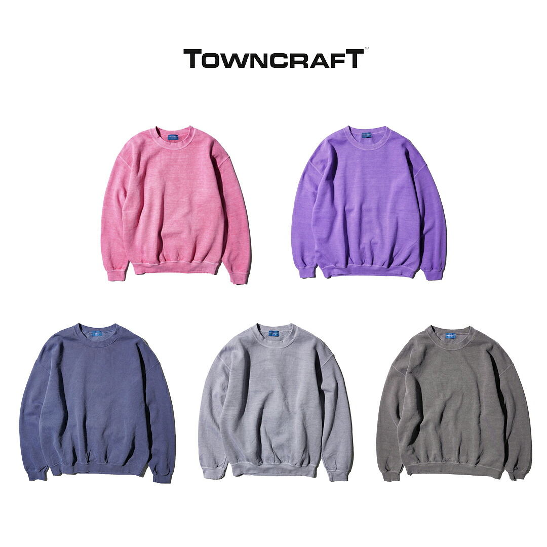 楽天市場】【TOWNCRAFT / タウンクラフト】90S PIGMENT CREW SWEAT