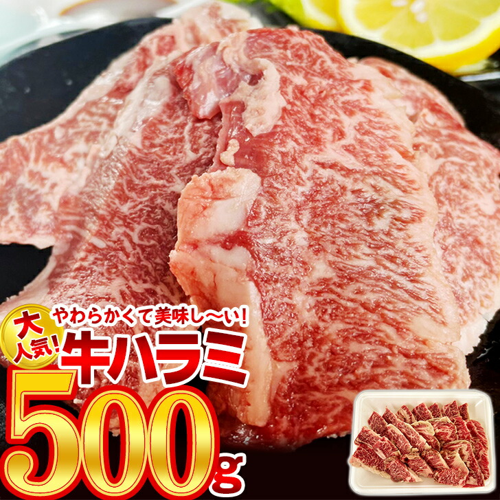 市場 冷凍便でお届け 黒毛和牛 冷凍 A4 国産 WAGYU ハラミ バーベキュー 焼肉 500g 牛肉 A5等級 焼肉丼 お肉 焼肉用 九州産 国産牛