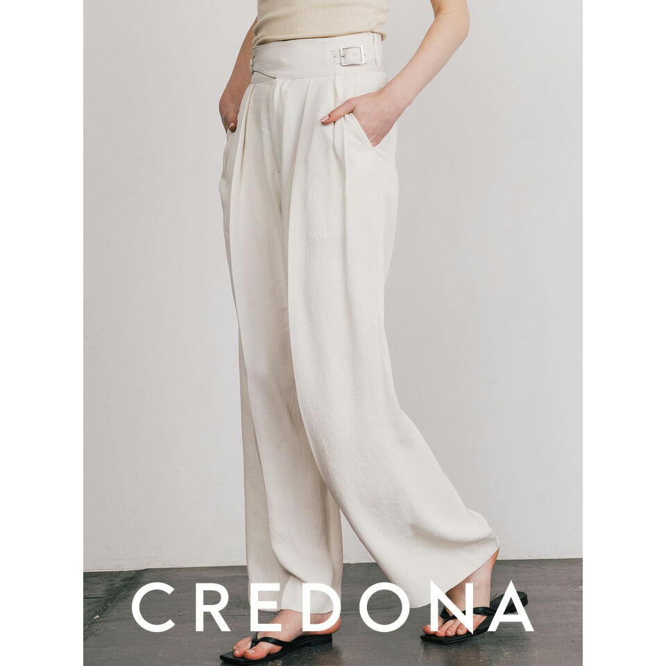 CREDONA クレドナ ACETATE GURKHA PANTS / アセテート グルカパンツ (アイボリー/ベージュ/ブラック)