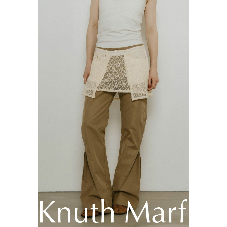 Knuth Marf クヌースマーフ2piece zip flare pants / 2天下太平 ジップフレアパンツ (ベージュ) / 25SS