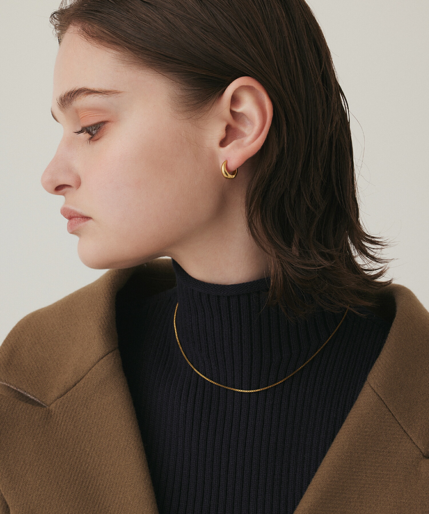【KAREN MILLEN】ドロップフープ ピアス ゴールド】ドロップフープピアス | CENE セネ せね 金属