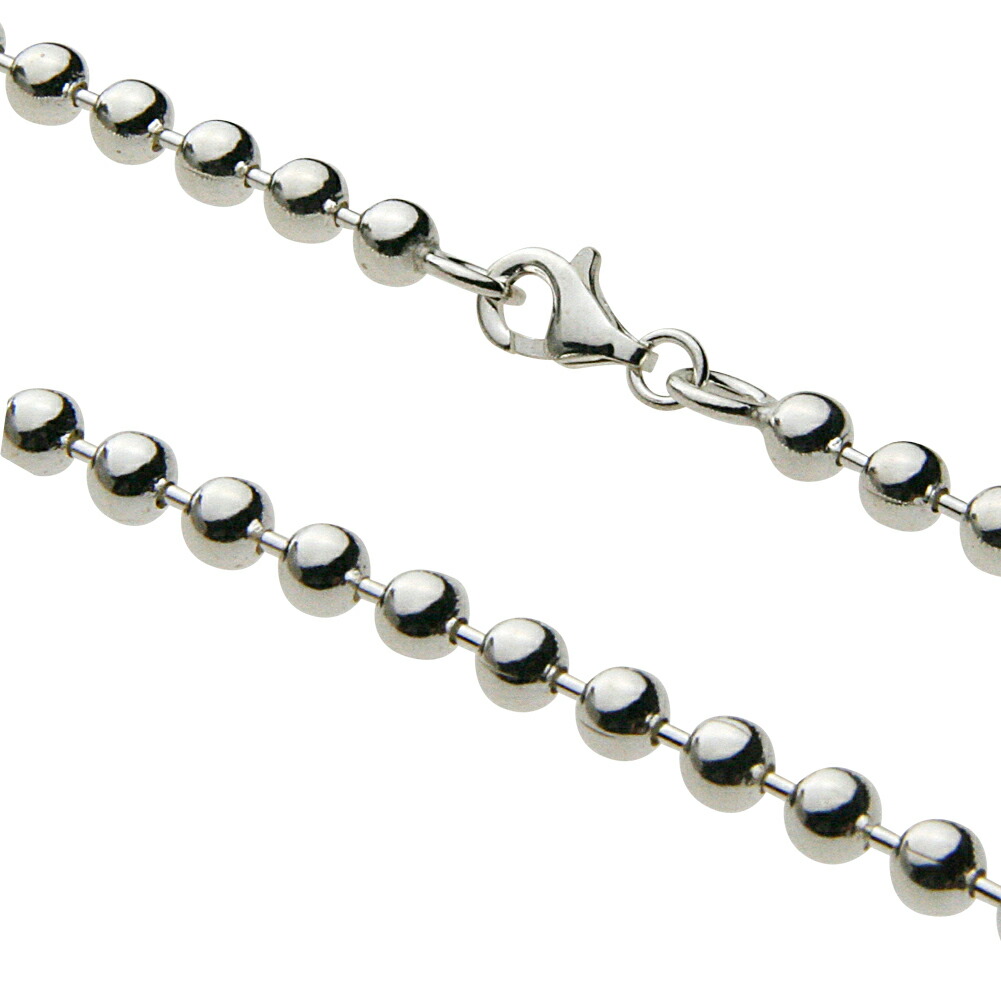 シルバー925 ボールチェーン新品 シルバーボールチェーン ボール直径4.5mm 60cm/シルバー925 ネックレス