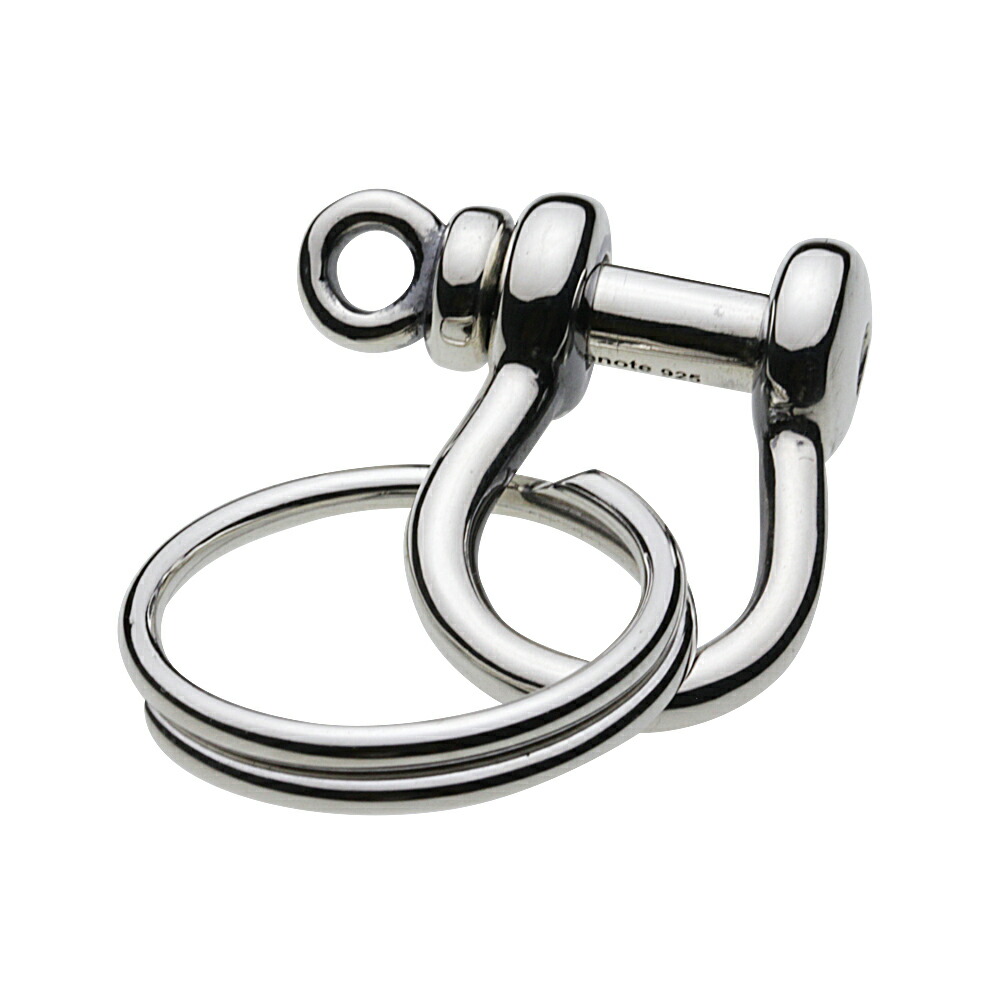 【セノーテ】 cenote-s0204 シルバー シャックル キーホルダー キーリング付き シルバーアクセサリー シルバーアイテム シルバー小物 キーホルダー キーチェーン Dカン シャックル 工具モチーフ 丸リング ネジ式 工業系 メカニカル ツール系 ナスカン 実用的