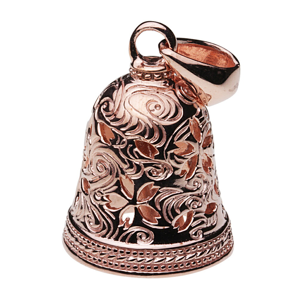 【セノーテ】 cenote-z-p0622 和柄 桜 水流ピンク スイング ベル ペンダント シルバー925 シルバーアクセサリー 純銀 925 ペンダント ピンクゴールドカラー シルバーアクセ アラベスクベル 唐草模様 花モチーフ 植物デザイン エレガントジュエリー ローズトーン