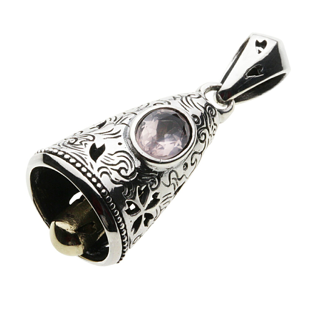 【セノーテ】 cenote-z-p0708 和柄 桜ベル ペンダント ローズクォーツ シルバー925 シルバーアクセサリー 純銀 925 ペンダント ベル 鈴 シルバーアクセ 春 桜色 ピンク 優しい 音色 フラワー模様 花 彫刻 癒し 可愛い お守り チャーム ナチュラル デザイン