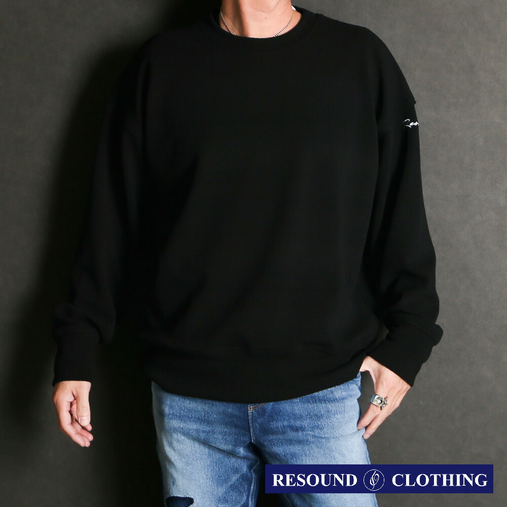 【RESOUND CLOTHING /リサウンドクロージング】blister trainer - BLACK / ブリはやりっ児 調教師/ RC39-C-004【メンズ】【貨物輸送無料】 スウェット・トレーナー-トップス