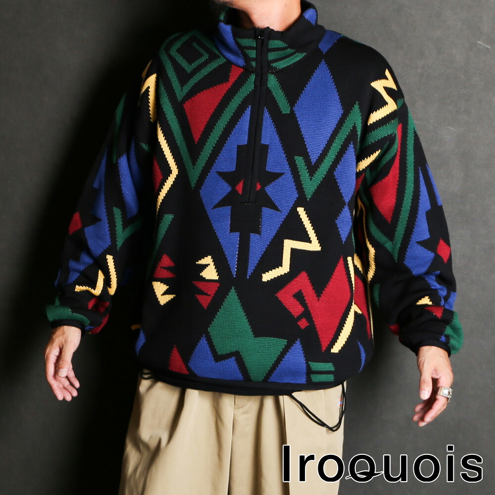 【30% OFF】【Iroquois/イロコイ】ORTEGA HZ / ジャガードニット ハーフジップ / 277206【メンズ】【送料無料】｜CENTRAL5811