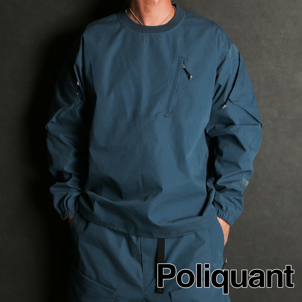 【POLIQUANT/ポリクアント】× WILDTHINGS / PROTECTED COMMON UNIFORM PULLOVER - SILVER NAVY / SOLOTEX・・FIBER THE SPECS / プルオーバー ジャケット / 2401018【メンズ】【送料無料】