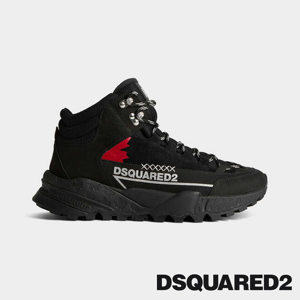 関税・送料込 DSQUARED2 ロゴ デニム ハイカットスニーカー 送料関税込み☆ DSQUARED2 ロゴ デニム ハイカットスニーカー