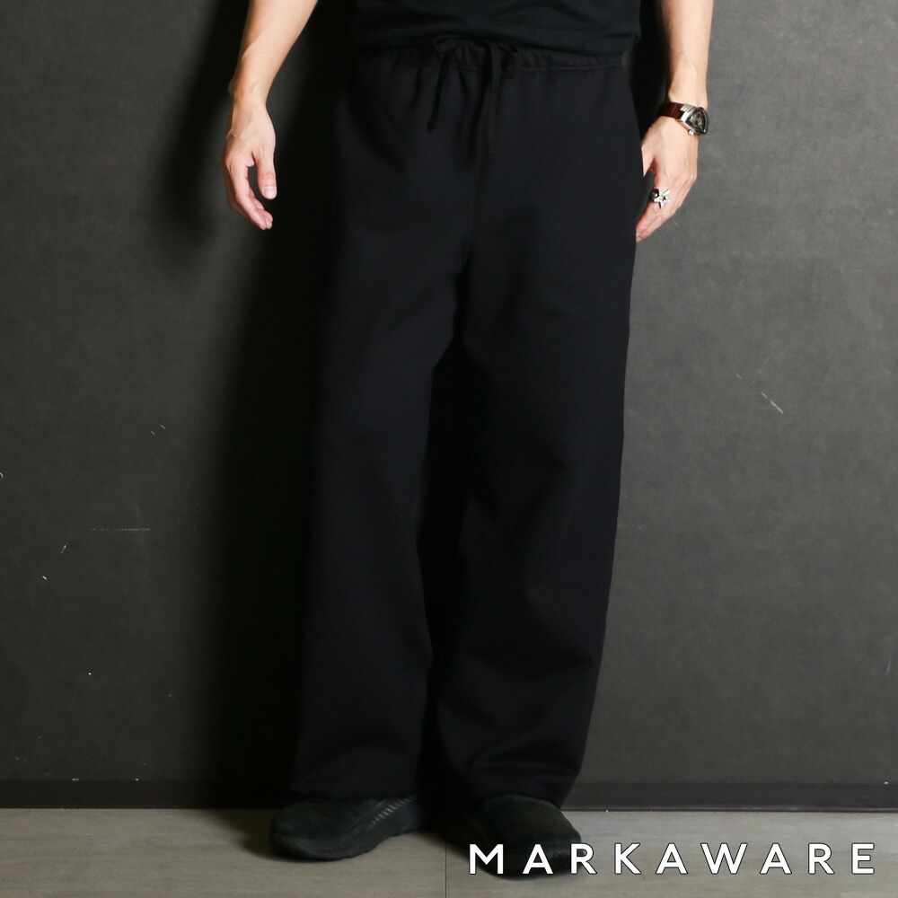 【MARKAWARE/マーカウェア】GYM PANTS - BLACK / オーガニックコットンヘビー吊裏毛 - ジムパンツ / A26A09PT01C【メンズ】【送料無料】
